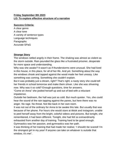 Image result for Level 9 Creative Writing Examples