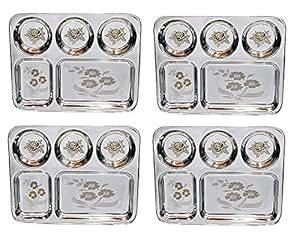 Buy Saubhagya Heavy Extra Deep 5 in 1 Bhojan Thali/Dinner Set/Lunch ...