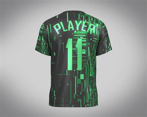 Soccer Black And Green Football Jersey Player-11 3D Model - TurboSquid ...
