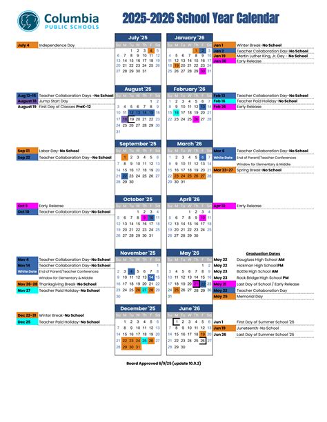 British Columbia School Holidays Calendar
