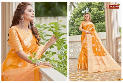 Sangam Presents Madhurma Linen Weaving Saree Collection
