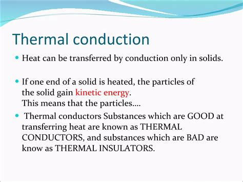 Image result for Example of Conduction Heat Transfer