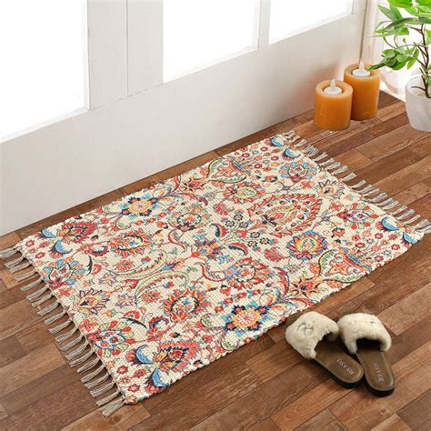 Buy Villedomo Dhurries For Living Room | Dari For Floor | Rectangular ...