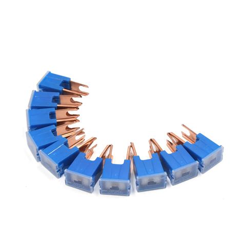 Generic 10Pcs Blue Plastic Flat Shell 100A Male Blades Fuse Connector ...