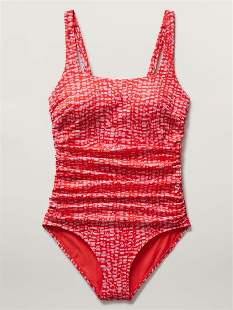 Square Neck Rib One Piece Swimsuit | Athleta