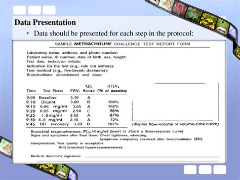 Image result for Methacholine Report Layout