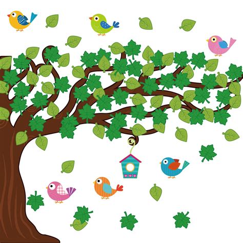 Buy 58 Pcs Classroom Tree Bulletin Board Set Trees Cutouts Border Set ...