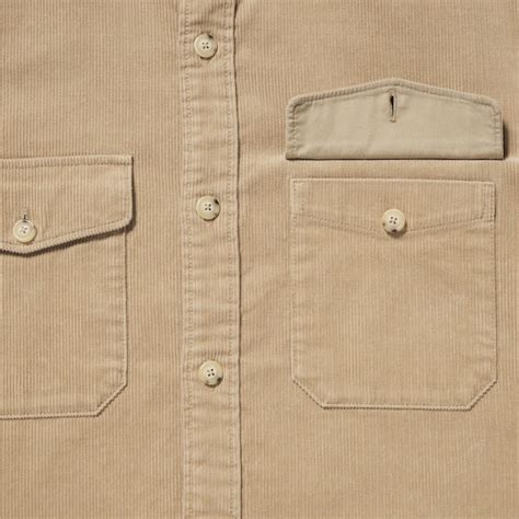 Uniqlo Outerwear India - Uniqlo Corduroy Oversized Work Shirt Men Beige