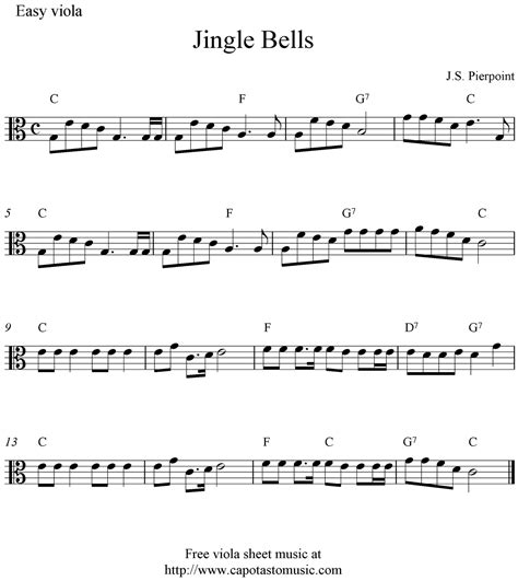 Easy Sheet Music For Beginners: Free Christmas viola sheet music ...