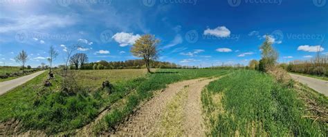 Beautiful high resolution panorama of a northern european country ...
