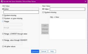 SPSS Recode Variables 的图像结果