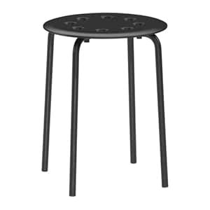 Ikea Marius Steel, Epoxy Powder Coating Stool (Black), Set of 1 ...