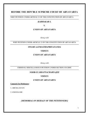 Oath for enrolment - Course work - THE BAR COUNCIL OF KERALA (Form No ...