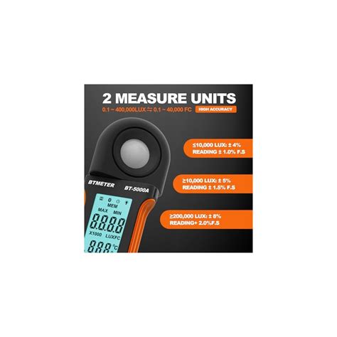 BTMETER Light Lux Meter Logger BT-5000A, Digital India | Ubuy