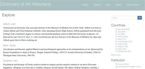 Dictionary of Art Historians – The Digital Art History Directory