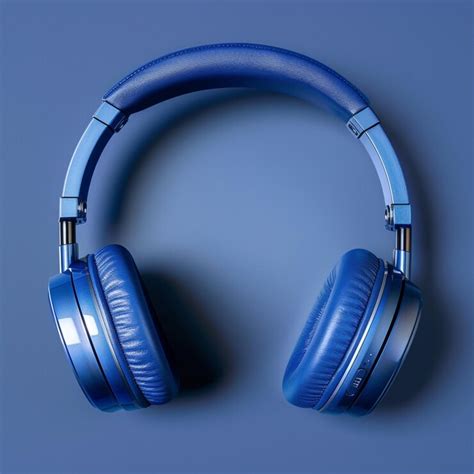 New clean blue headphone on matching background | Premium AI-generated ...