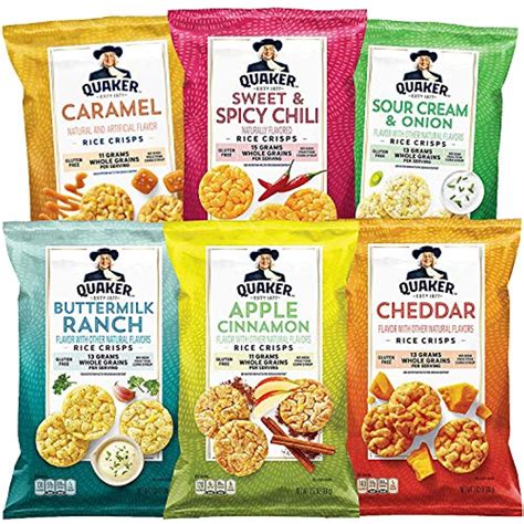 Quaker Rice Crisps, 6 Flavor Variety Pack, 12 Count - Walmart.com