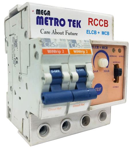 Buy MLD Shock Guard Single Phase 2 Pole ELCB + RCCB + ISI Marked MCB 32 ...