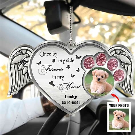 Dog Key Chain Once By My Side Forever In My Heart Heaven Background Dog ...