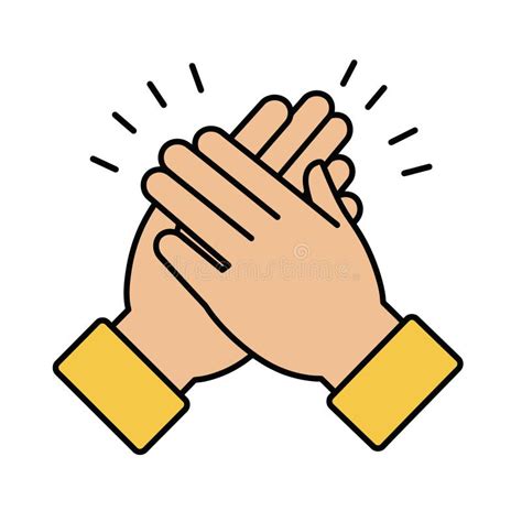 Clapping hands clip art. stock photo. Illustration of style - 362243190