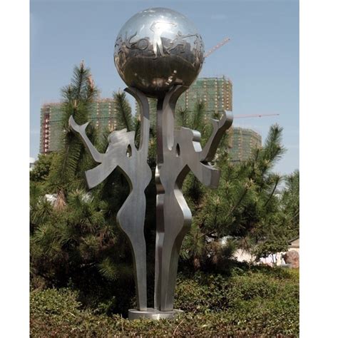 不锈钢石头雕塑 – 北京博仟雕塑公司