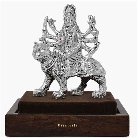 Silver Maa Durga Statue Hallmark Certified ~ caratcafe – CaratCafeInd