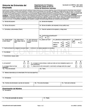 Fillable Online phfa HUD-11 Employee Interview Form - phfa.org Fax ...
