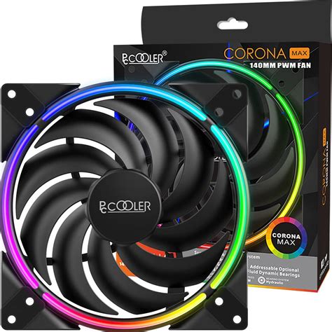 PCCOOLER PC-M140 RGB LED PWM Fan with Duo-Side Halo - India | Ubuy