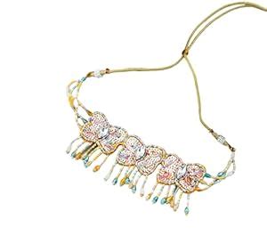 Buy Innovatica Handicrafted colourful Butterfly Moti Jewellry Set for ...