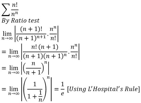 Image result for Ratio Test Calculus 2