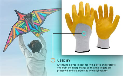 Jupiter Industries Cut Resistant Kite Flying Gloves for Protection ...
