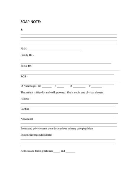 Image result for Soap Note Format