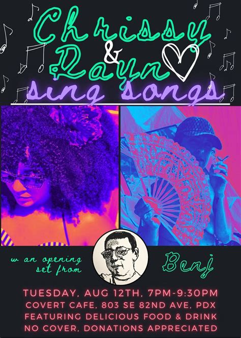 Chrissy & Rayn Sing Songs, Covert Café PDX, Portland, 12 August 2025 ...