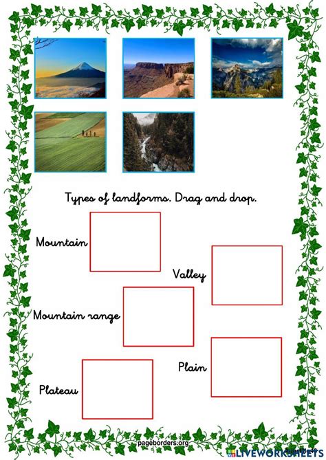 Landforms Worksheet 的图像结果