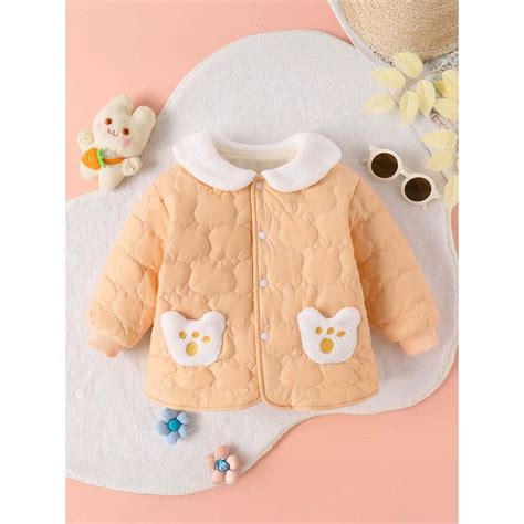 Buy Hopscotch Girls Orange Quilted Full-Sleeve Jacket Online