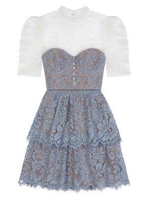 Cord Lace Tiered Mini Dress
