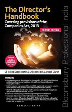 Buy The Director’s Handbook: Covering provisions of the Companies Act ...