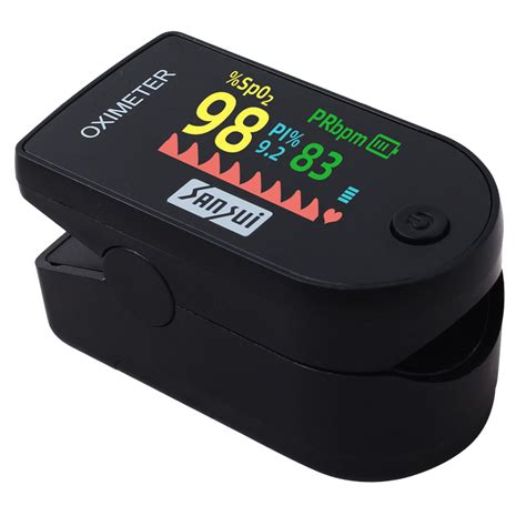 Sansui Digital Pulse Oximeter with Visual Alarm (Made in India) (Black ...