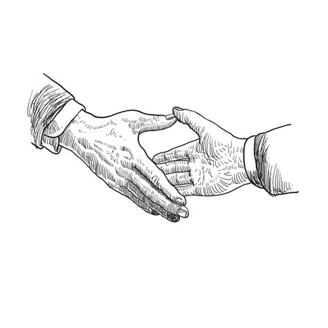 Handshake Drawing Sketch
