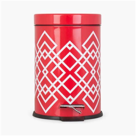 Buy HUDSON Printed Metal Round Dustbin from Home Centre at just INR 999.0
