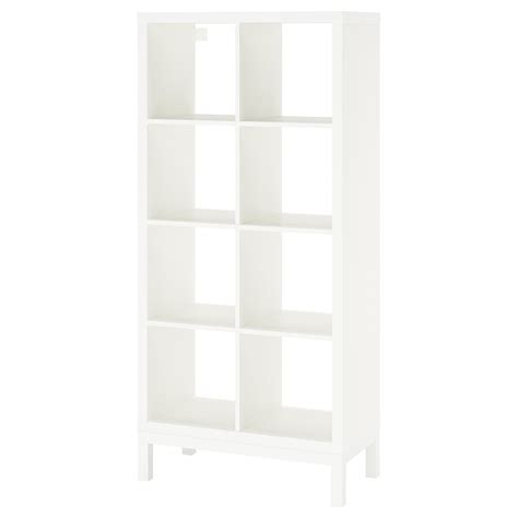 KALLAX shelving unit with underframe, white/white, 77x164 cm (303/8x645 ...