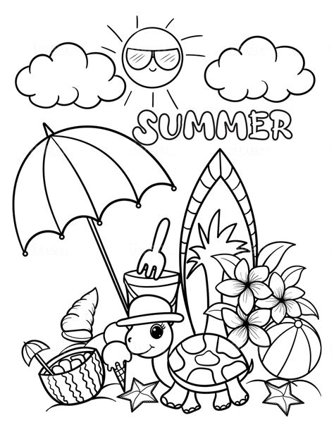 Summer Coloring Sheet
