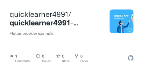 Provider Flutter Example 的图像结果