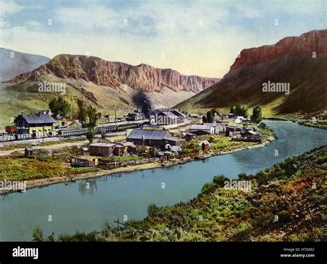 The Humboldt river, Palisade, Nevada, USA illustration Stock Photo - Alamy