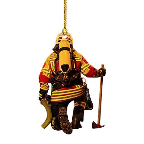 HomeDM Christmas Ornaments Firefighter Gifts Memorial Fire Department ...