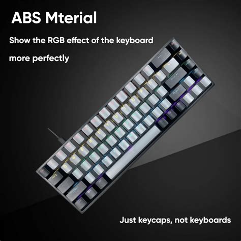 Colorful ABS Keycap Set - Ergonomic Design, Compatible With 61/68/82/87 ...