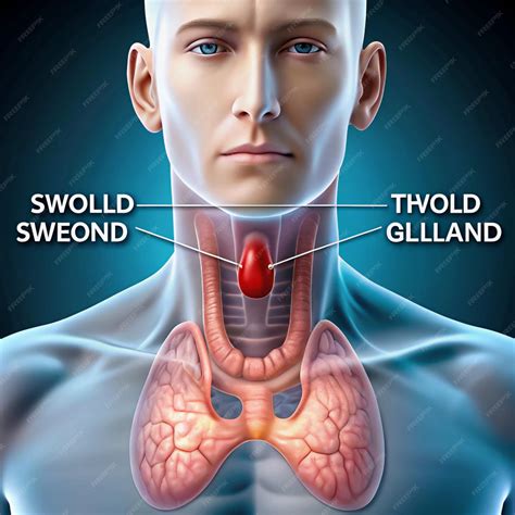 Pictures of swollen thyroid gland in neck | Premium AI-generated image