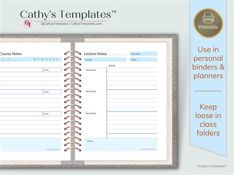 Image result for Course Notes Printable