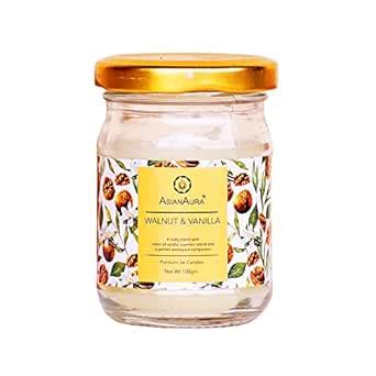 Asian Aura Premium Scented Handmade Glass Jar Candle with lid for Home ...