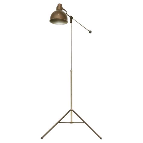 Mid Century Yellow Industrial Floor Lamp at 1stDibs | vintage yellow ...